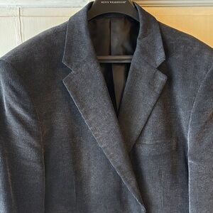 Elegant Charcoal Corduroy Blazer for Men